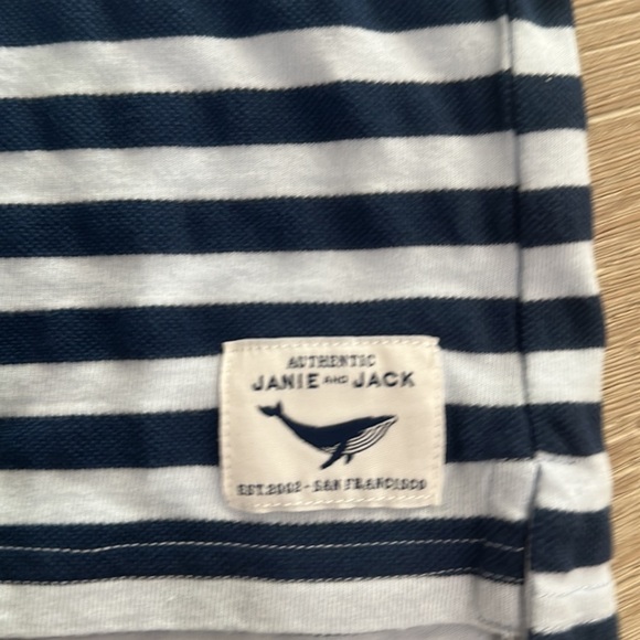 Janie and Jack striped collared tee size 7 NWT - Picture 4 of 4